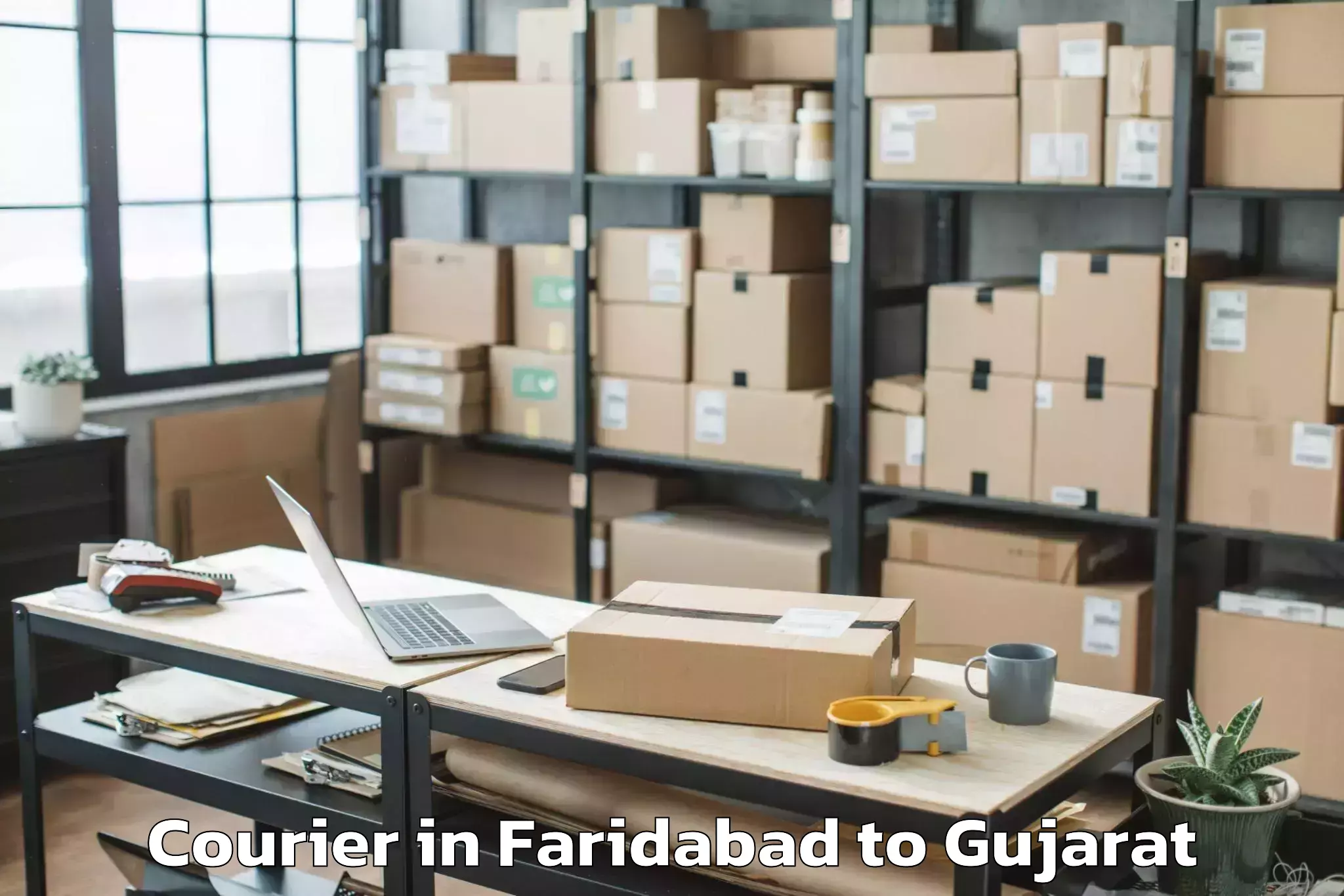 Leading Faridabad to Satlasana Courier Provider